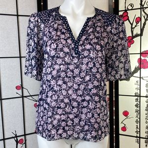🐲💙 Rebecca Taylor Silk Floral pullover Blouse